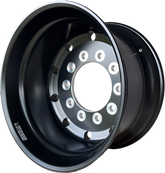22.5x12.25 Northstar 10x285mm Hub Pilot Black Rear 2.75" Offset